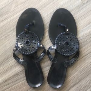 Jack Rogers Black Georgica Jelly Sandal